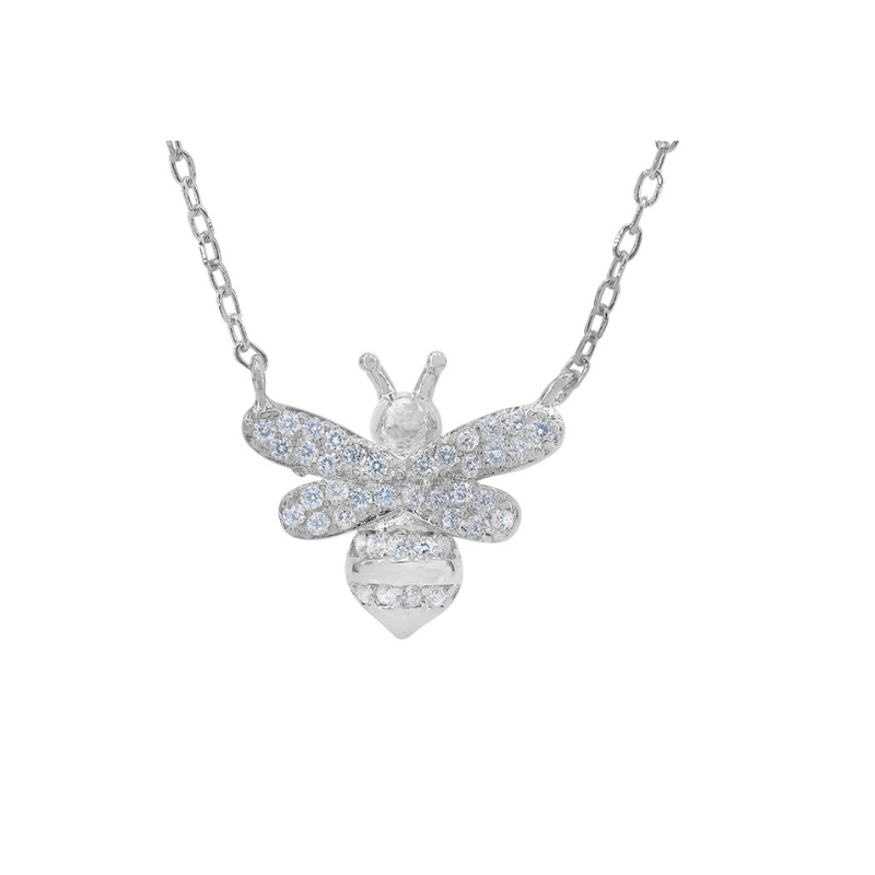 Sterling silver Honey Bee Necklace 18" chain