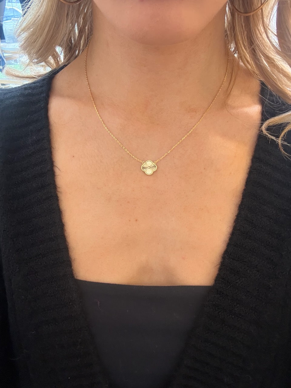 Four Leaf Clover Necklace Gold Plated