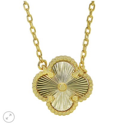 Four Leaf Clover Necklace Gold Plated