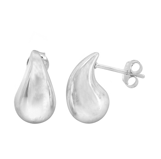 Designer Inspired Teardrop Studs Gold Plated (small)